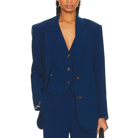 Shona Joy 'Irena' Black Polyester Blazer Size 2 - Picture 1 of 5